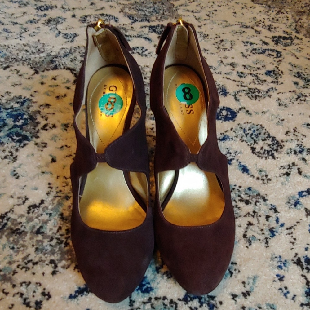 Guess by Marciano Brown Suede Pumps, 8